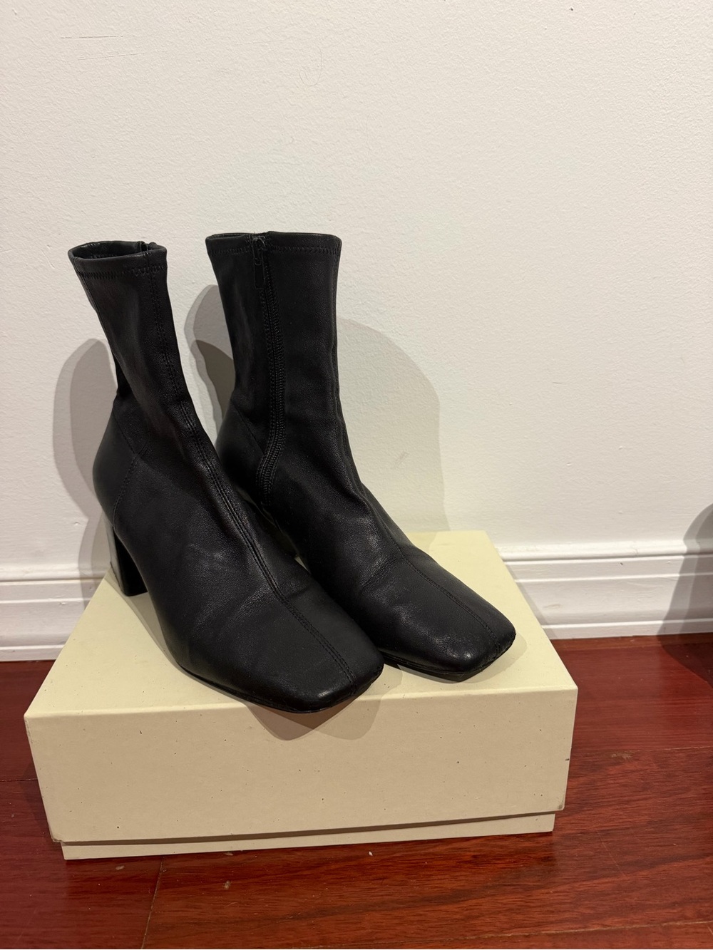 Other Stories Black Leather Boots – Size 39